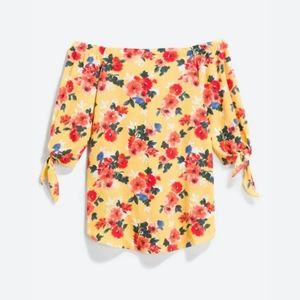Status Grassley Off-The-Shoulder Floral Blouse XL NWT